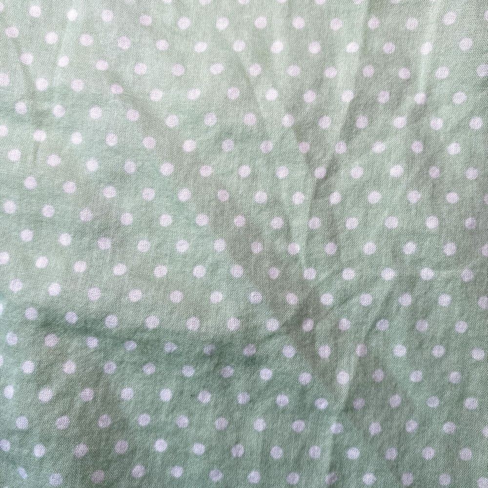 American Eagle Vintage Y2K Green & White Polka Dot Short Sleeve Button Down Top - Picture 11 of 11